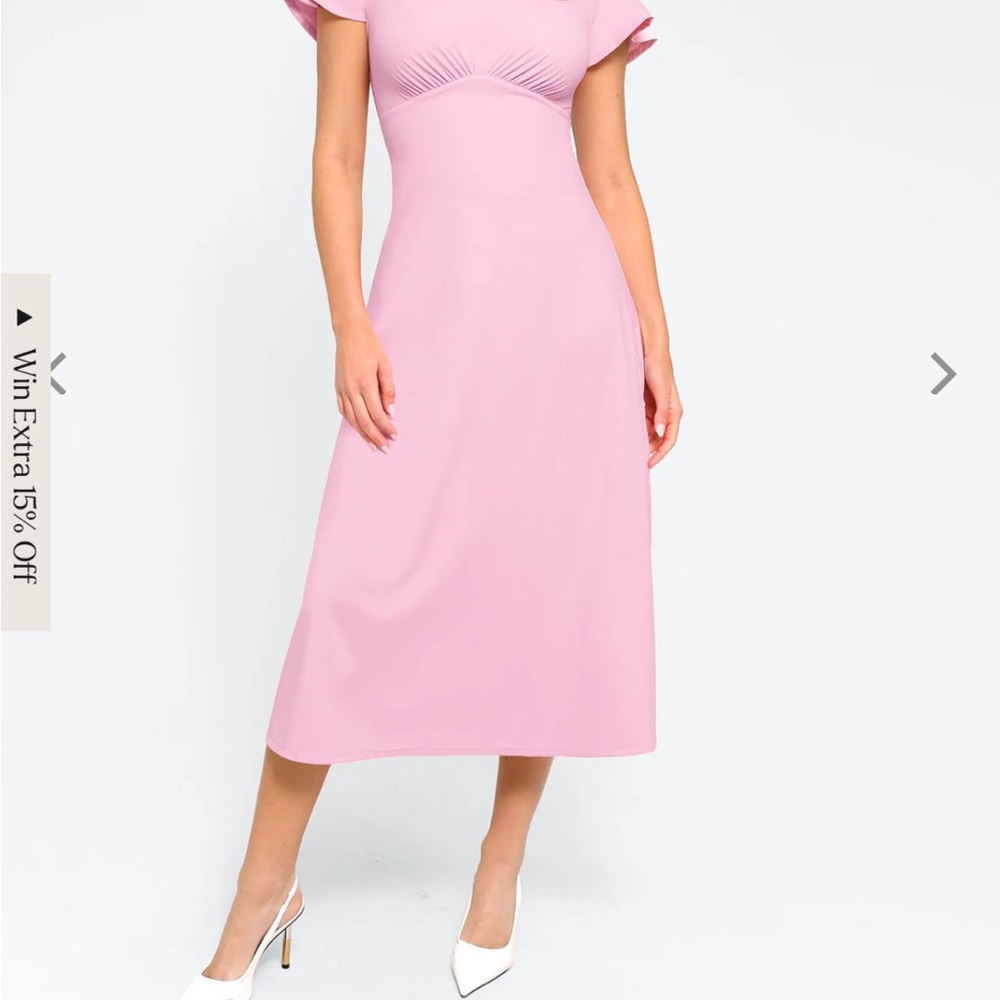 Elegant Green Women's Dress - Picture 5 of 13
